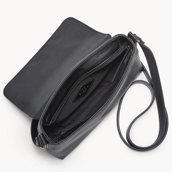 New Fossil Gabriella Small Flap Crossbody Black - Picture 3 of 4